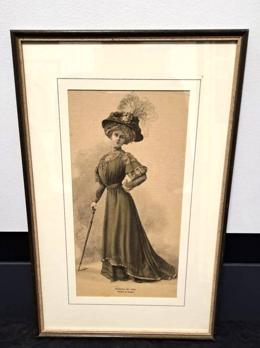 Fashion sketch under frame