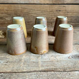 6 stoneware cups Digoin France