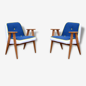 Polish design of the 50 - 70s icon designed by Józef Chierowski.  Completely renovated Chair