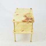 Table d’appoint en onyx, années 1980