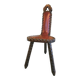 Vintage brutalist Spanish tripod chair / wooden stool