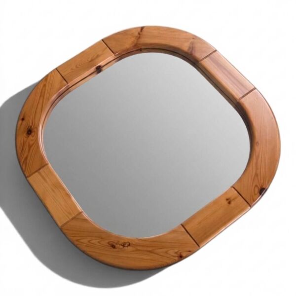 Miroir Vintage IKEA – Modèle Rare en Pin – Circa 1970