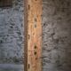 Antique French workshop cabinet in pine with compartments.