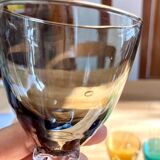 Set of seven colored glasses