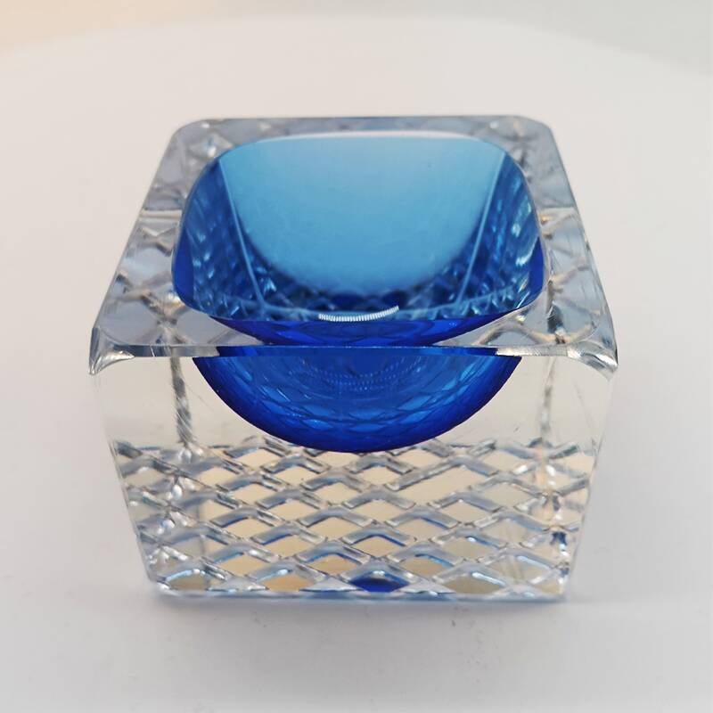 1960s Square Ashtray or Catch-all in Murano Glass by Mandruzzato.