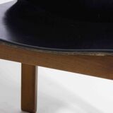 Set of 6 black leather dining chairs by Afra & Tobia Scarpa, 1970's