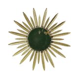 Mid Century Copper Plated Metal Sun Mirror Deknudt Convex 55cm