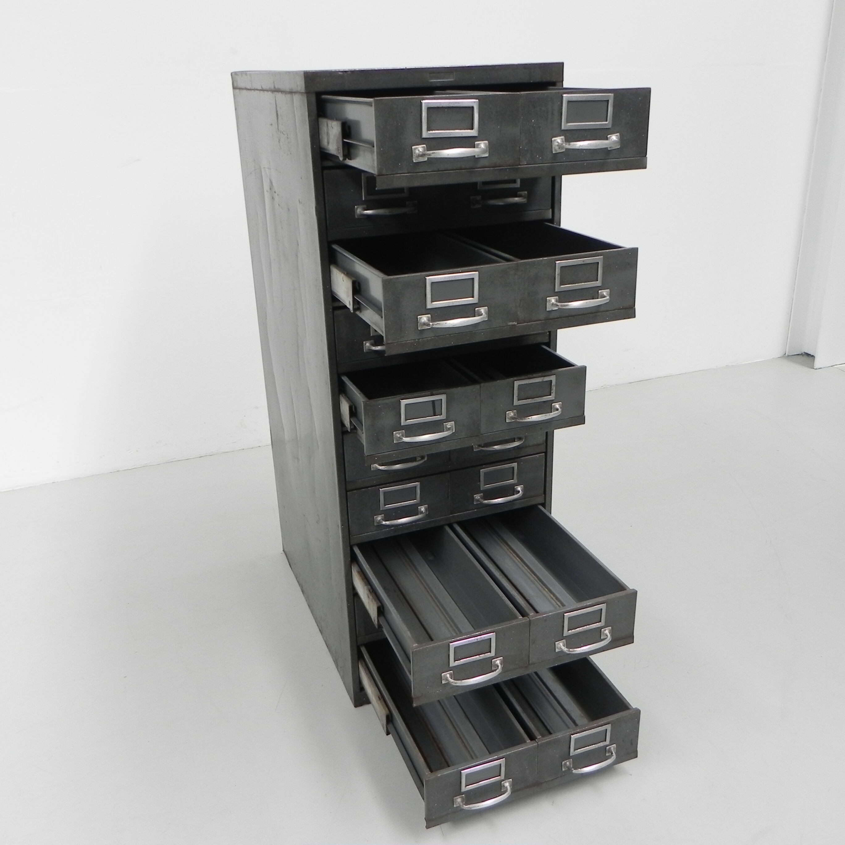 Industrial Steel Chest of Drawers with 20 Drawers