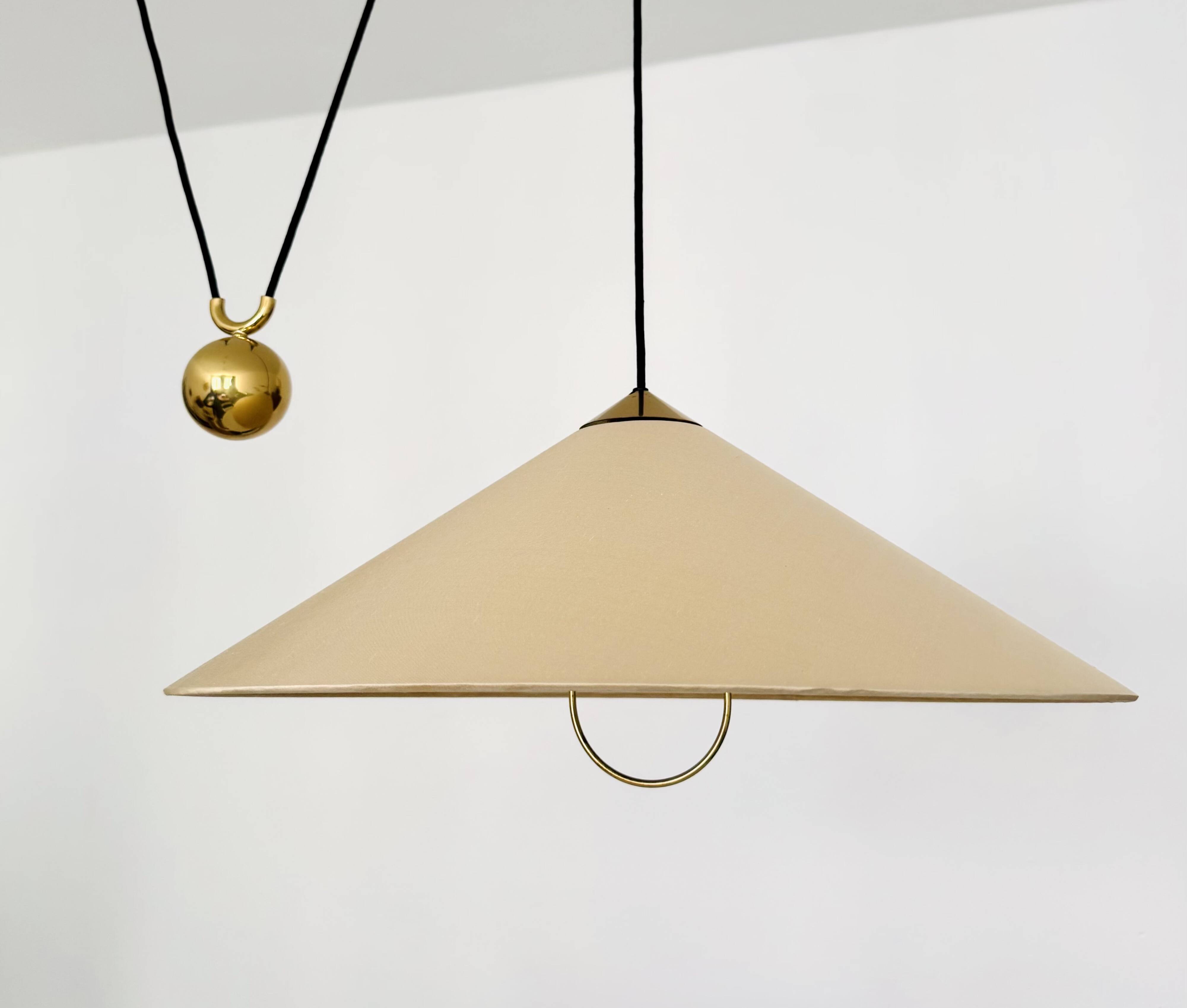 Large Adjustable Pendant Lamp with Counterweight by Florian Schulz