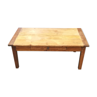 Wooden coffee table with drawer