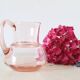 Antique pink glass pitcher