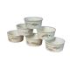 6 vintage porcelain ramekins with flowers