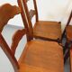 Set of 6 vintage brutalist chairs in oak wood from the 60s