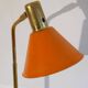Lampe scandinave en metal et laiton 1970
