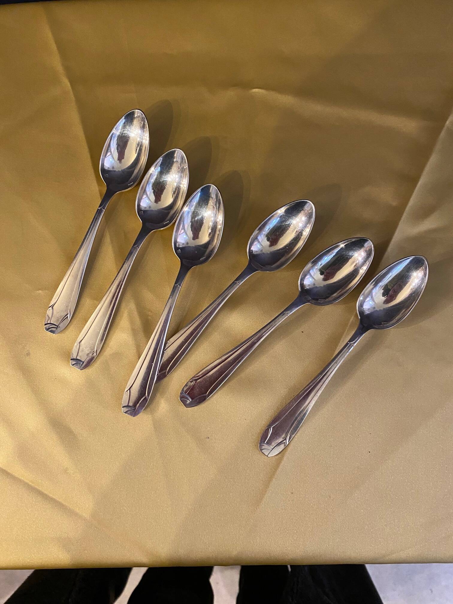 Serie de couverts apollo metal argente style art deco