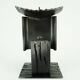 Mid century modern brutalist design iron candle holder