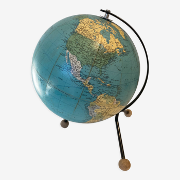 Globe terrestre tripode 1960