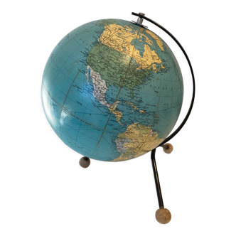 Globe terrestre tripode 1960