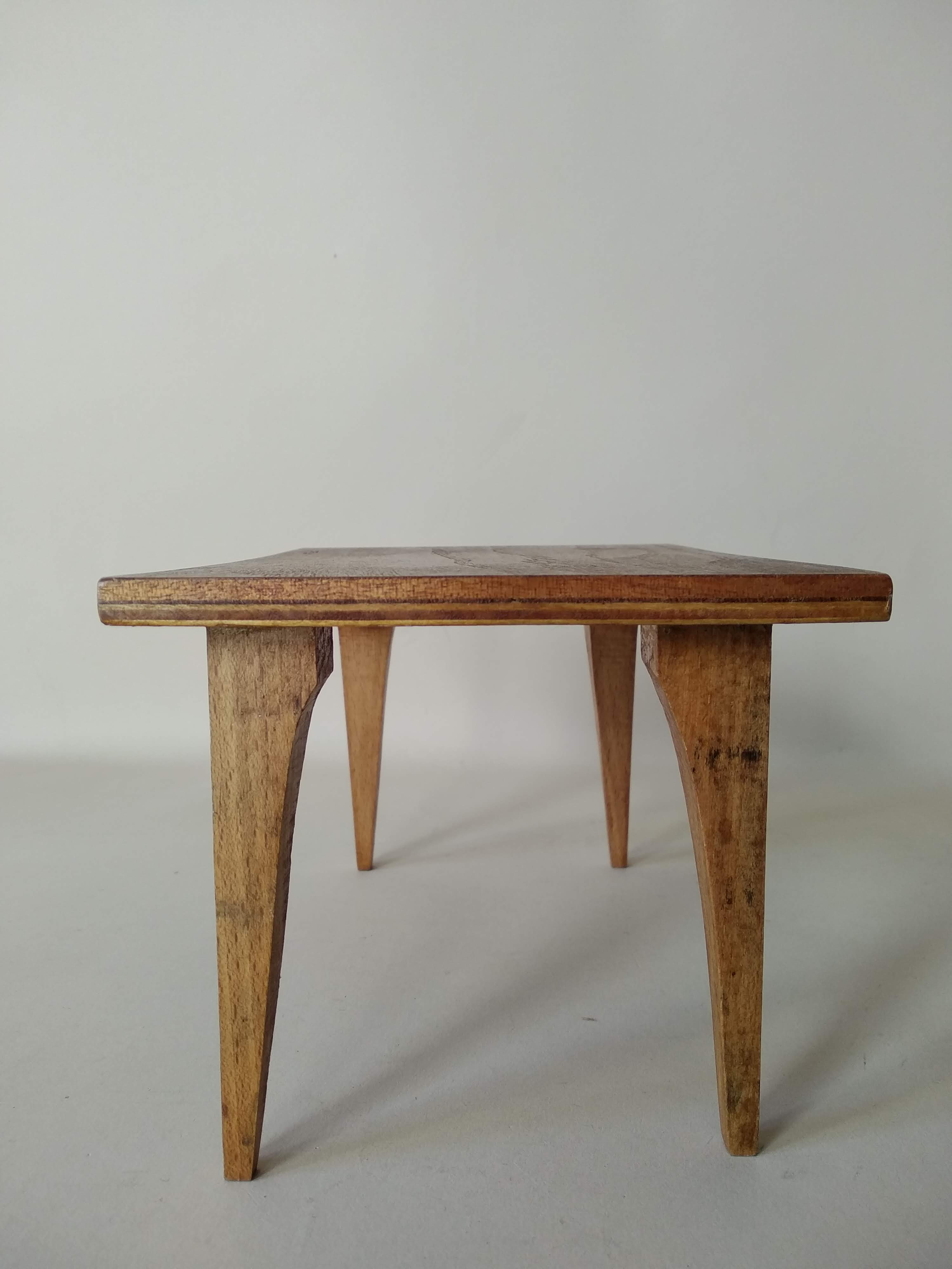 Miniature table and chairs vintage doll