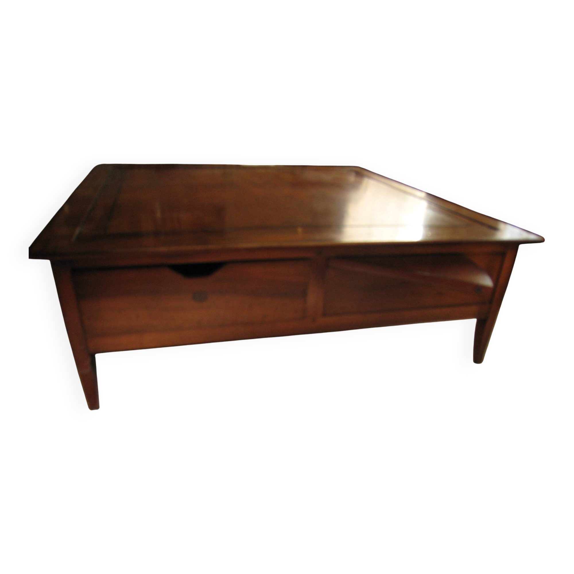 solid walnut coffee table Roche Bobois first hand