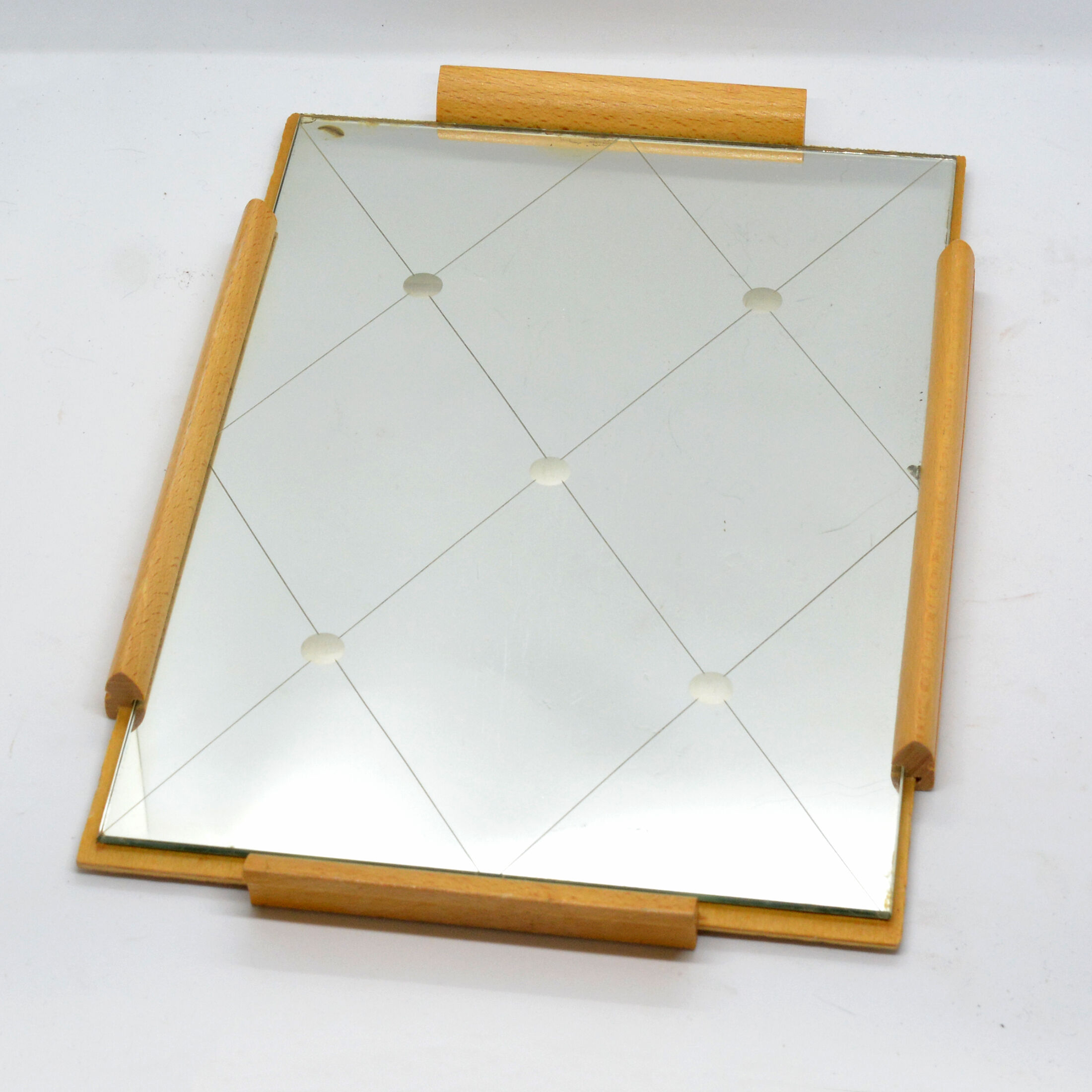 1960 set of 6 glasses with mirror tray, Germany