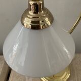 Articulated brass and opaline lamp from the 70s