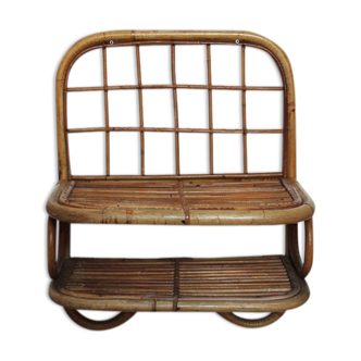 Étagère en rotin vintage