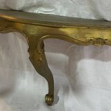 Miroir et console en bois doré