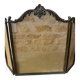 Fireplace screen in brass, Louis XV style.