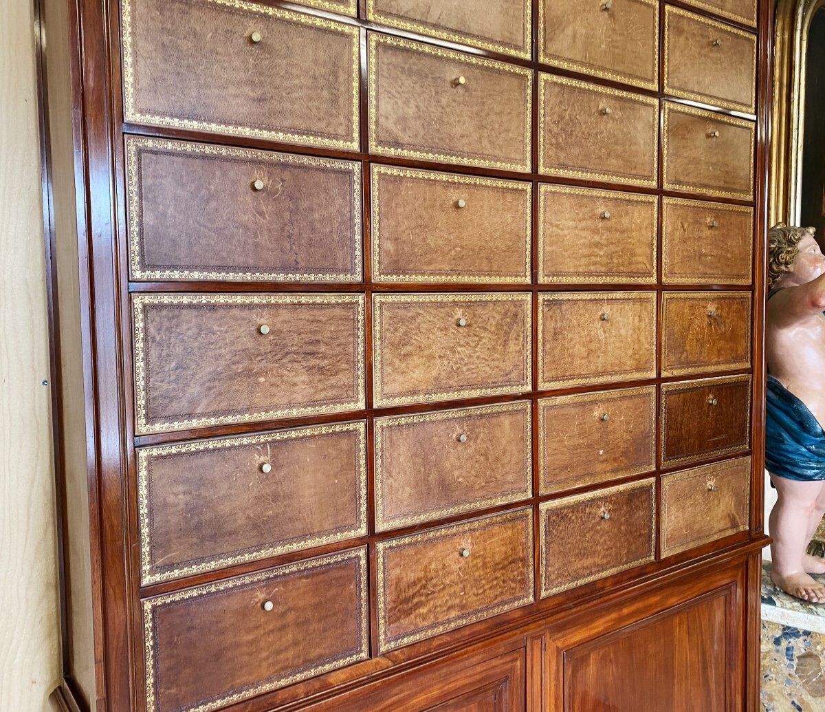 Notary's cardboard maker in mahogany Restoration period