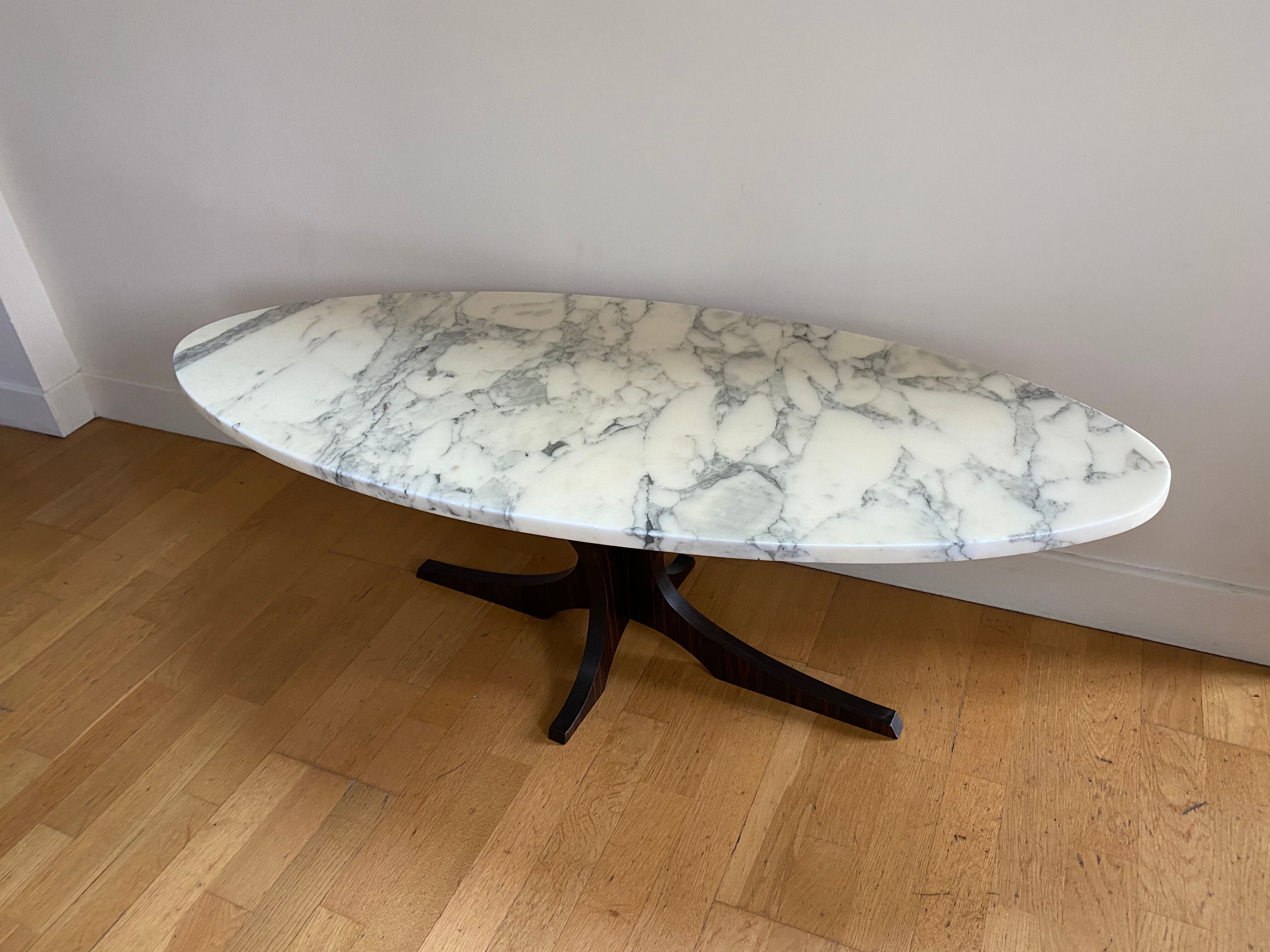 Coffee table with marble top