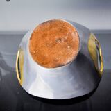 Brutalist centerpiece by Leopold, Brass and aluminum, Spain, 1970