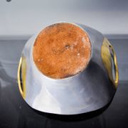Brutalist centerpiece by Leopold, Brass and aluminum, Spain, 1970