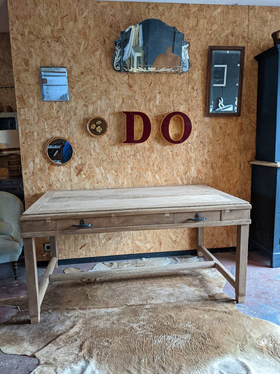 Large wooden desk