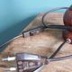 Lamp, turned wooden base