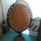 Miroir de table en métal vintage 29x50cm