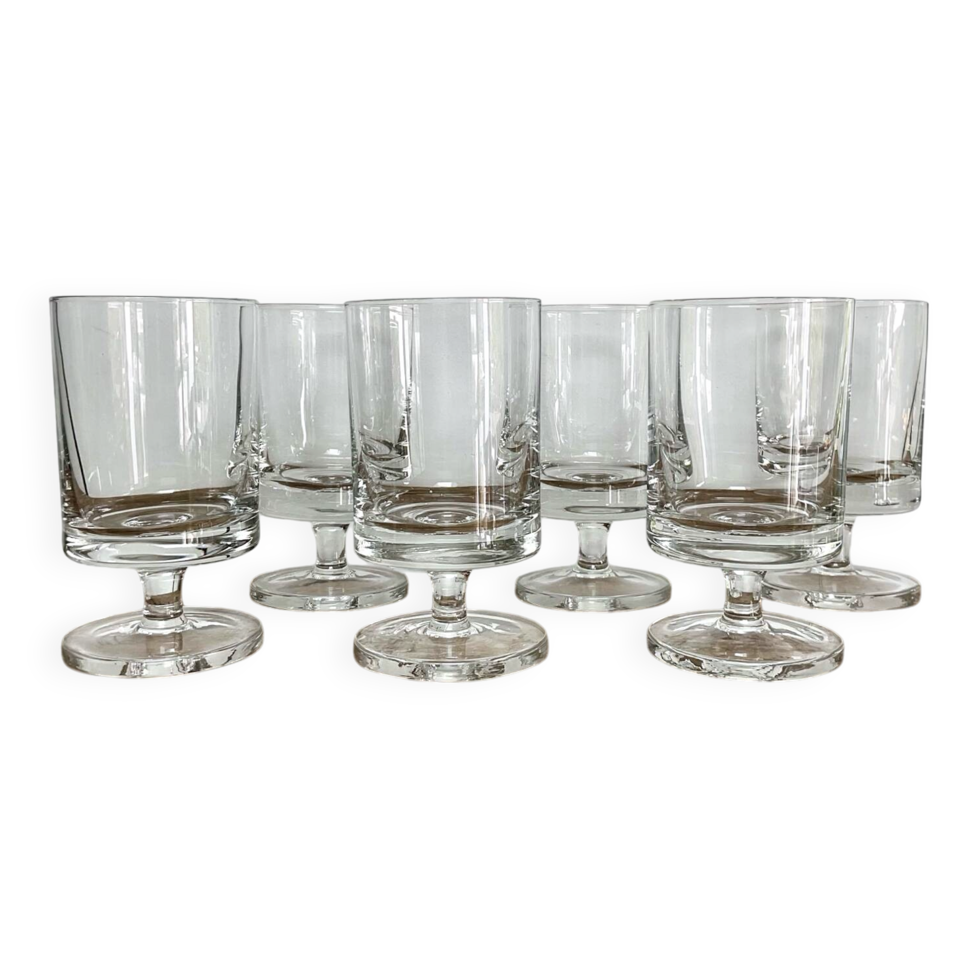 6 vintage wine glasses