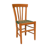 Wooden and rattan countryside canne chair