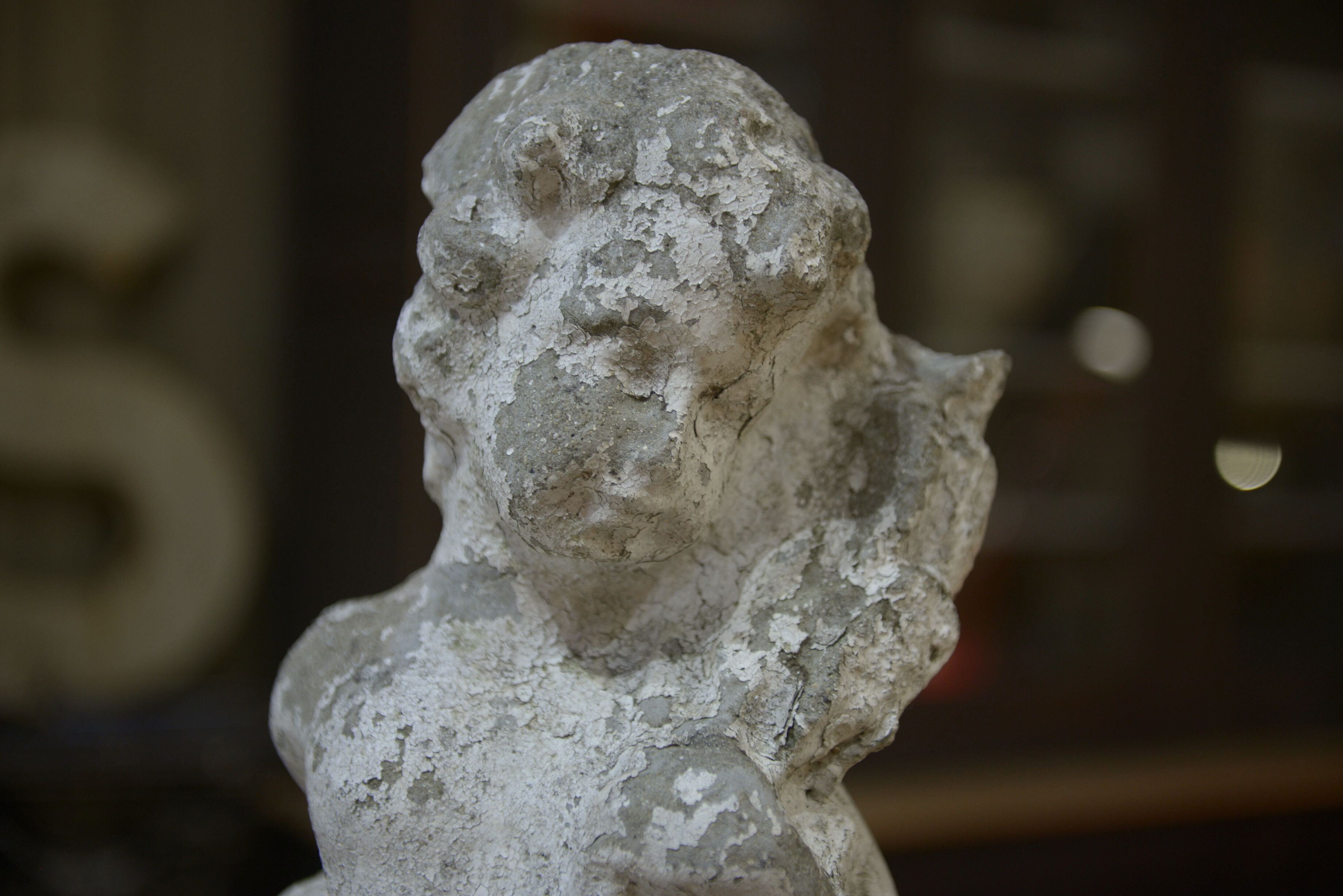 Reconstructed stone garden statues