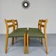 Set of 4 beech chairs designed by Niels Otto Møller, solid vintage beech