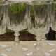 Set of 6 crystal water glasses from arques. louvre model.