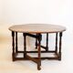19th century English drop-leaf table with turned legs