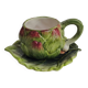 Slush cup and saucer in the shape of an artichoke