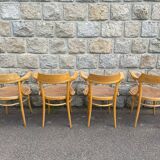 Set of 4 caned chairs