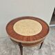 Louis XVI style mahogany bouillotte table in marquetry and bronze