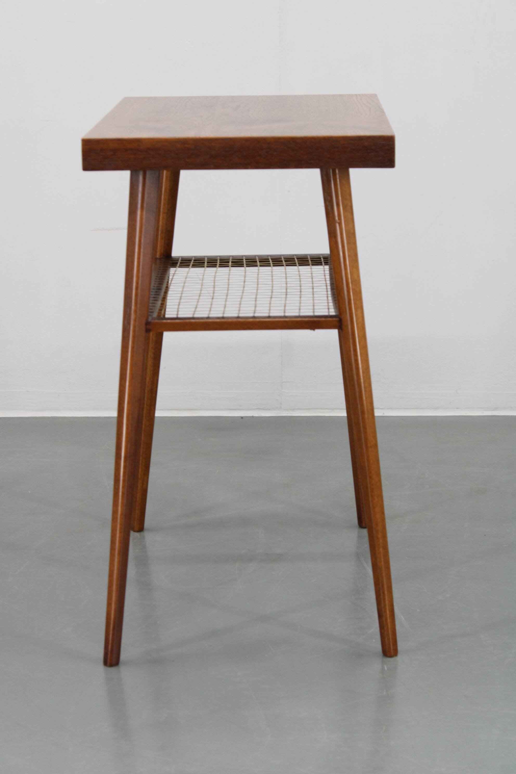 1960s Side Table in Oak Finish , Czechoslovakia