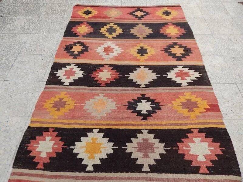 Vintage Turkish hallway rug 128x285 cm