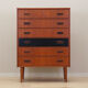 Commode en teck, design danois, années 1970, fabriqué au Danemark