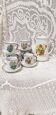 Tea service with botanical patterns