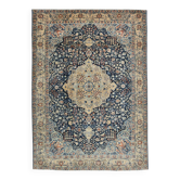 Tapis persan surdimensionné bleu marine 8x10, 227x313 cm